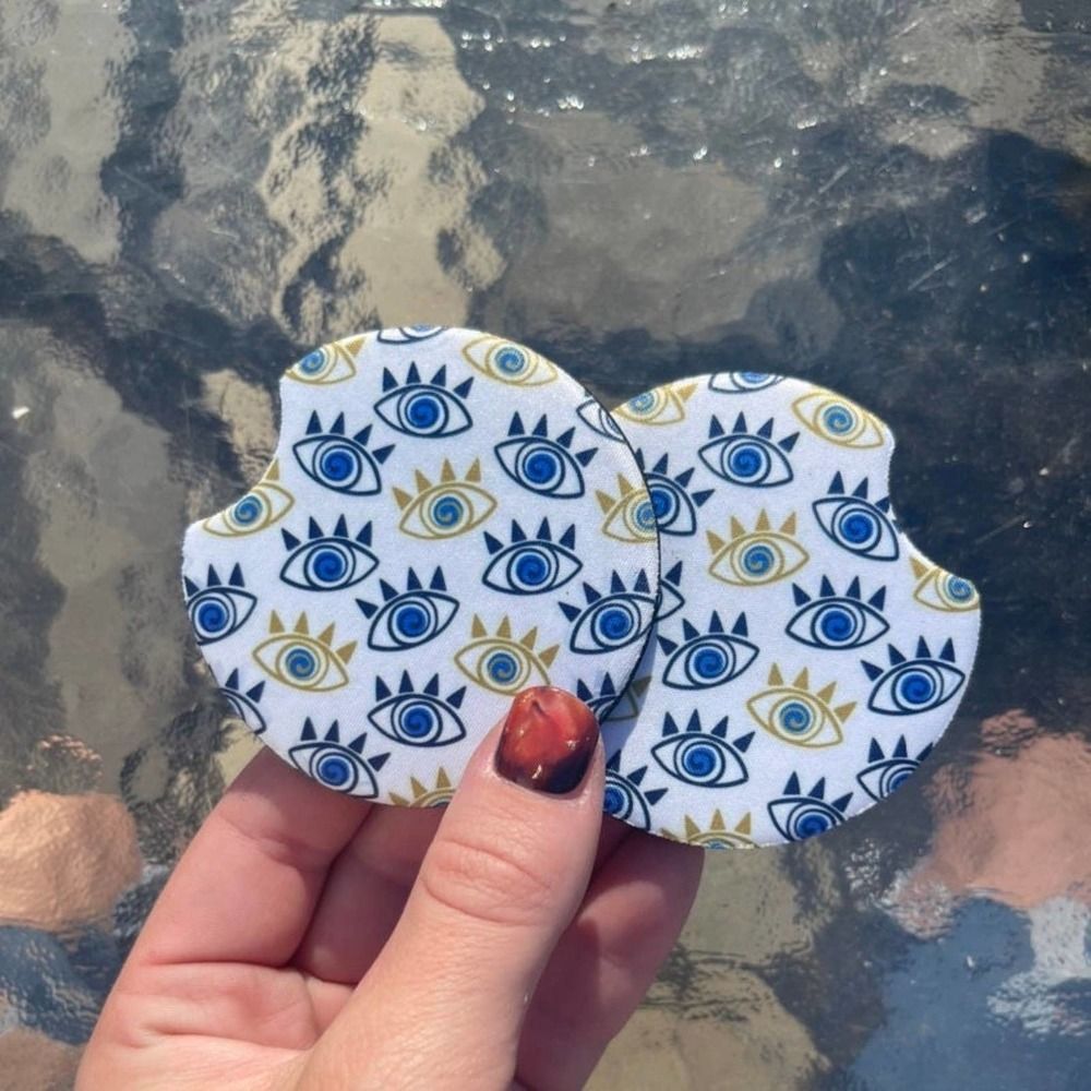 All Seeing Eye Car Coaster Set | Evil Eye Coaster